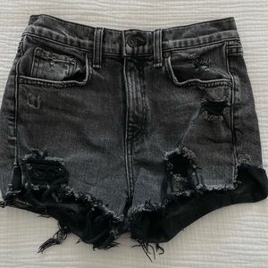 NWOT Rag & Bone Black Distressed Denim Shorts